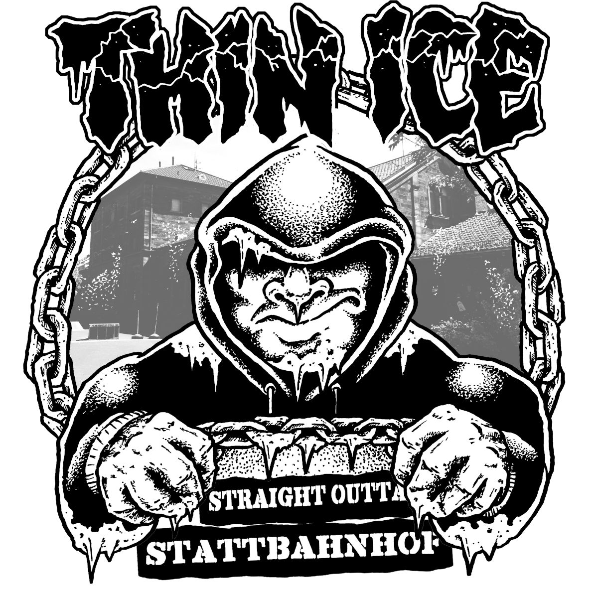 T-Shirt – Straight Outta Stattbahnhof (Soli-Shirt)